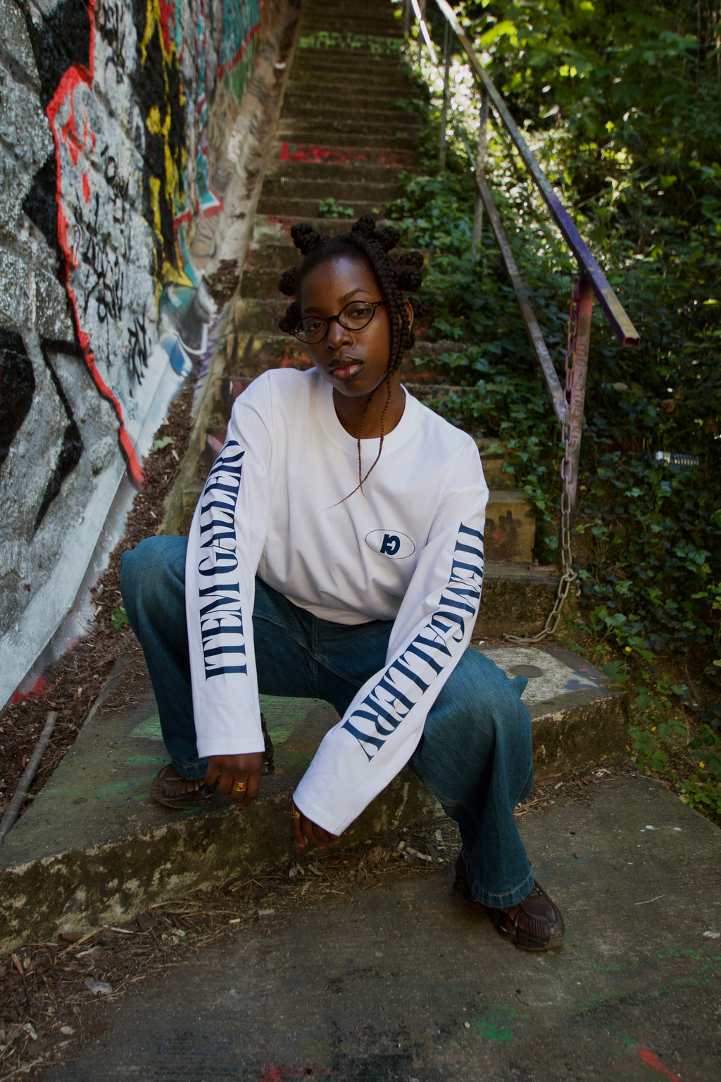 "Born To Shine" long-sleeved T-shirt - navy blue