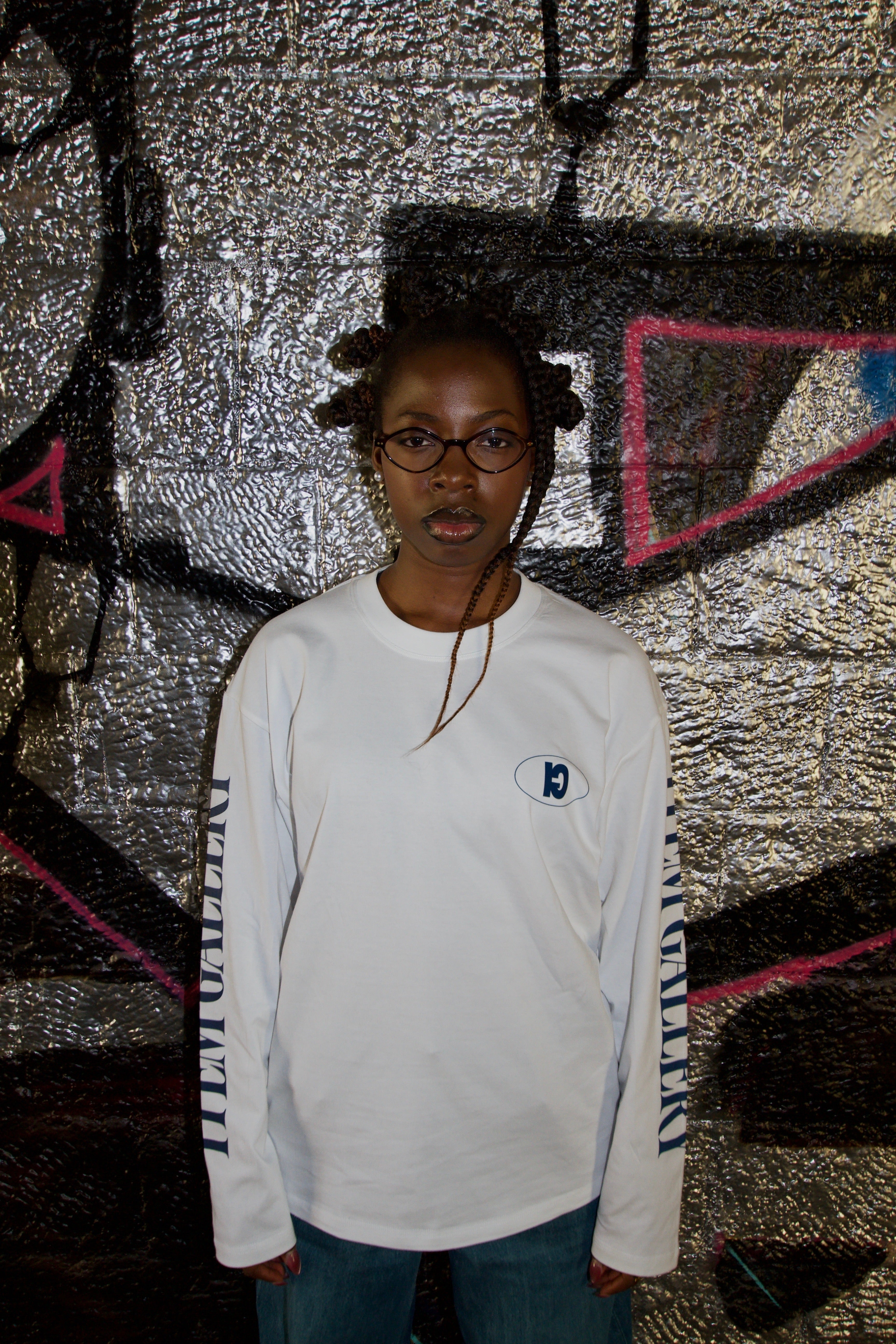 "Born To Shine" long-sleeved T-shirt - navy blue